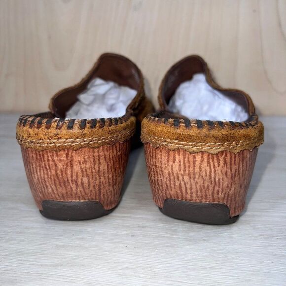 Clarks Artisan Stitched Driving Mule Clogs Brown Leather 72932 Women's 7.5 - Picture 5 of 11